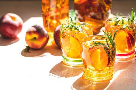 Rosemary-Peach Drinking Vinegar