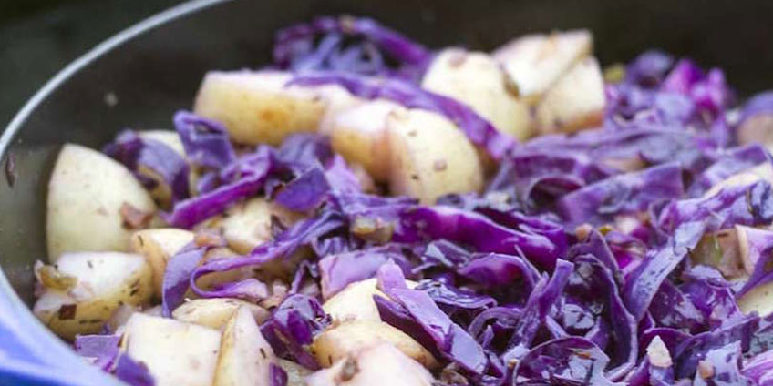 Potato Salad with Cabbage and Spicy Mustard