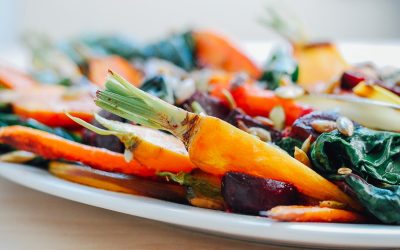 Wilted Chard Salad with Roasted Beets & Carrots