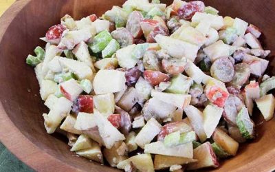 Vegan Waldorf Salad with Apples & Raisins